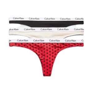 Calvin Klein Women's 3-Pack Carousel Logo Cotton Thong Panties Size X-Large